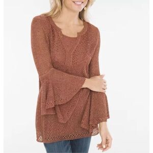 Chico's Rust Knit Blouse
